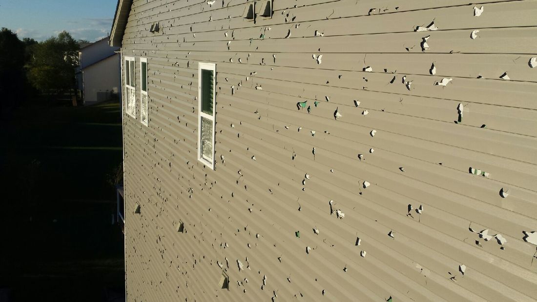 Hail damage and wind damage restoration contractor Rogers, MN